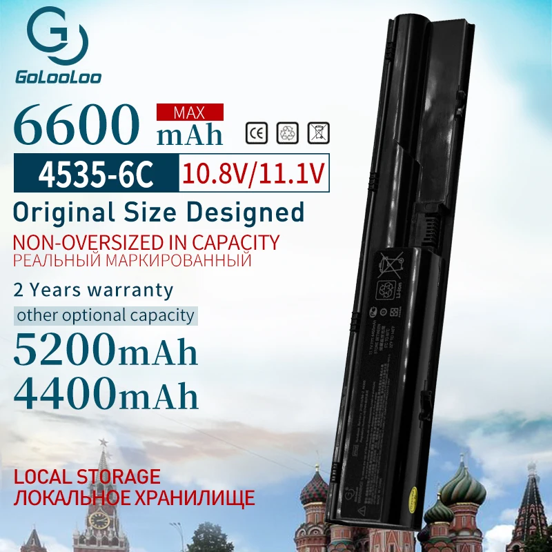 Аккумуляторная батарея Golooloo для ноутбука HP Probook 4530S 4330S 4430S 4431S 4331S 4535S 4435S 4436S 4440S 4441S