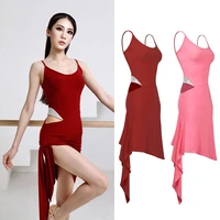 sexy latin dance dress women off shoulder rhinestone dress party prom show stage costume red latin competition dress dnv14747
