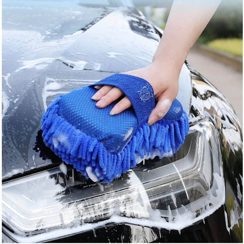 Car wash gloves car cleaning brush microfiber chenille sponge brush car window cleaning car styling cleaning care supplies