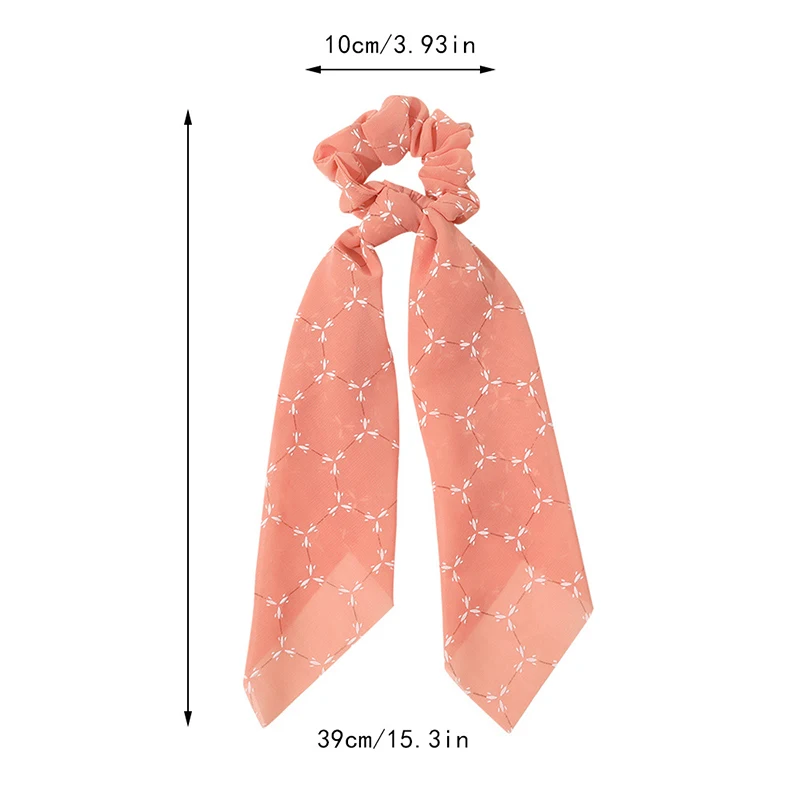 

New Silk Star Bow Hair Scrunchies Chiffon Tailing Hair Rope For Woman Girls Daily All-match Elastic Headwear Hair Accessories