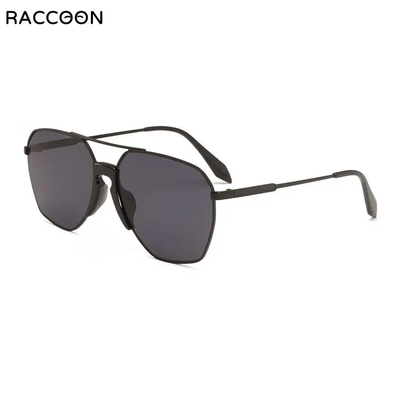 

New Men Women Retro Pilot Sunglasses Ladies Brand Designer Luxury Metal Color Pink Vintage Mirror Polygonal Oversize Sun Glasses