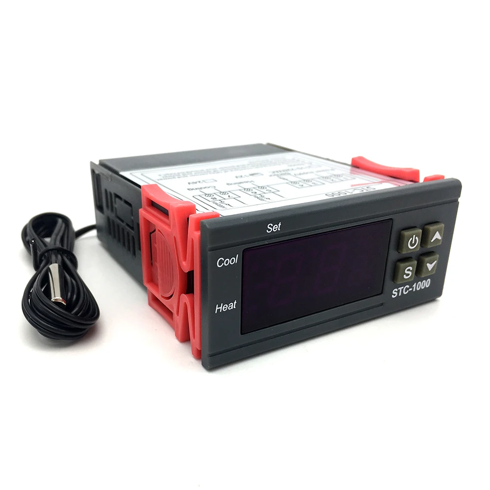 Цифровой Температура контроллер STC-1000 12V 24V 110V 220V нагревательный Охлаждающий термостат для Аквариум инкубатор