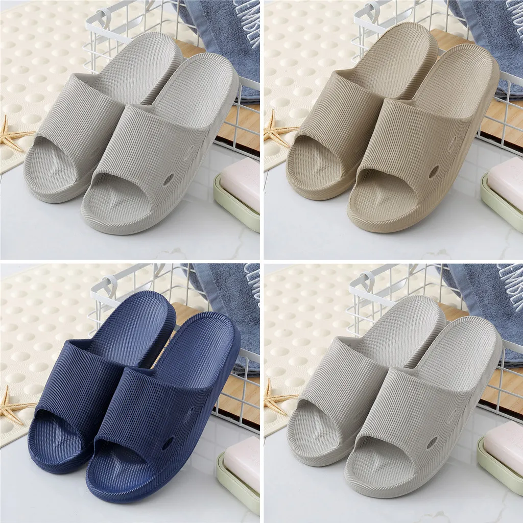 Летние мужские тапочки для душа бассейн Домашние на мягкой ультра легкие