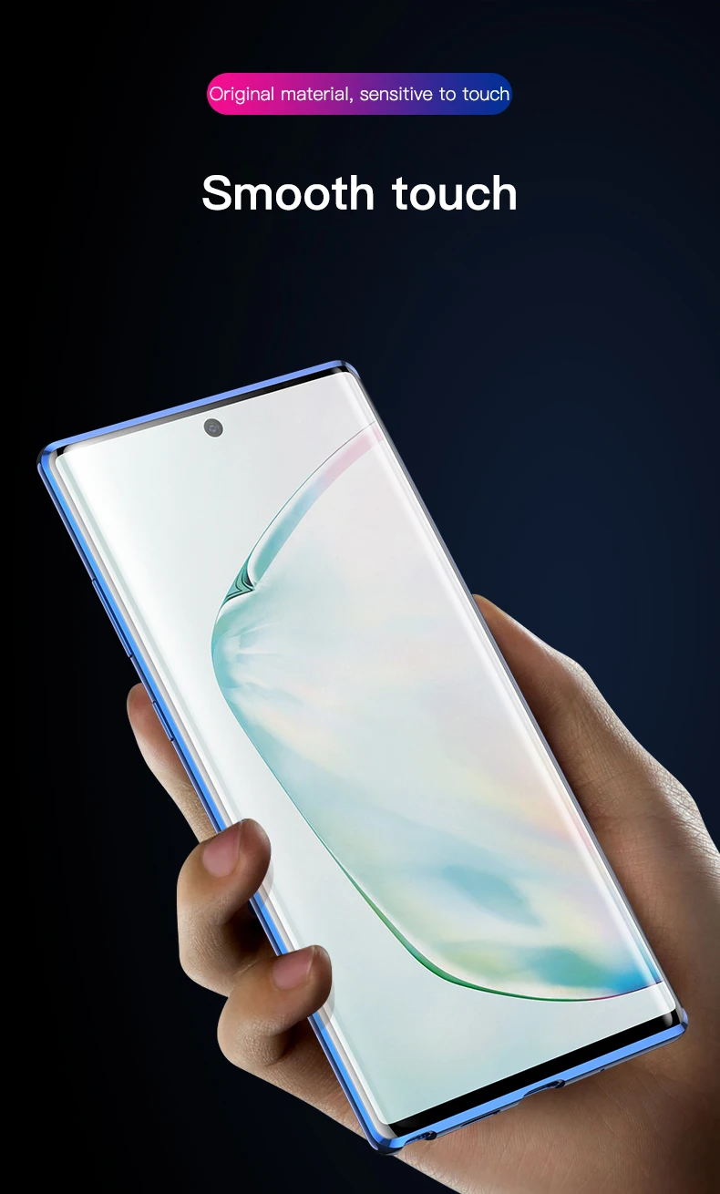 Магнитный металлический стеклянный чехол для телефона samsung Galaxy Note 10, 9, 8, S10, E, 5G, S9, S8 Plus, защитный чехол на магните