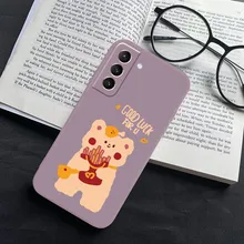 NOHON Liquid Silicone Casing For SAMSUNG S7 S8 PLUS S9 S10E LITE S20 FE ULTRA S21 PLUS Phone Case INS Silicone Cover