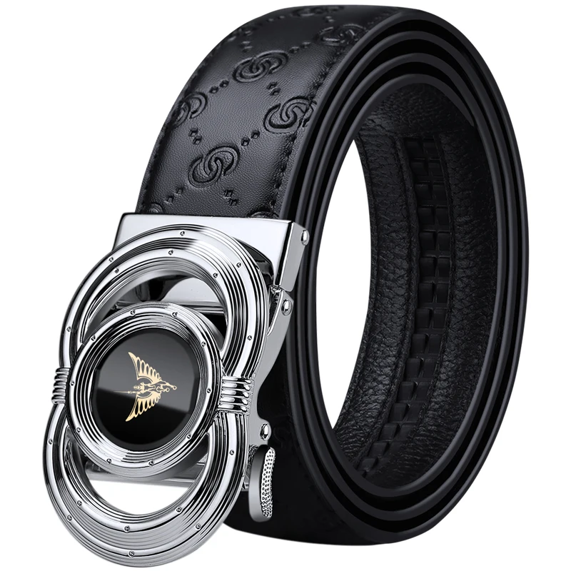 Мужские ремни WILLIAMPOLO ремень из натуральной кожи с автоматической пряжкой