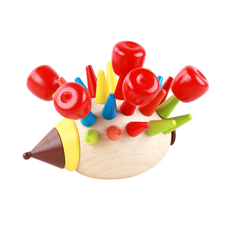 

Wooden Magnetic Colorful Hedgehog Assembled Toys Children's Educational Early Education Interspersed Hedgehog Small Toys