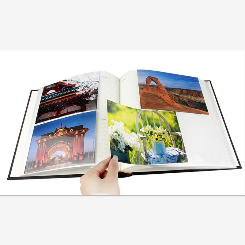 7 дюймов 5R карман для фотоальбома из искусственной кожи с линией сообщений