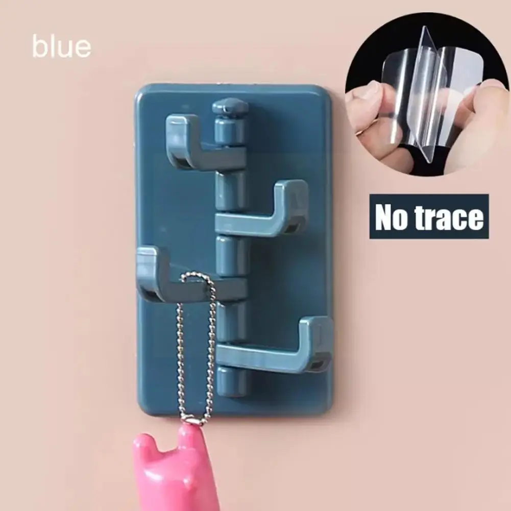 

Rotating Adhesive Hook Creative Nordic Adhesive Hook Home Hole-Free Key Kitchen Hanger Wall Organizer Clothes Bathroom Hook O6L5