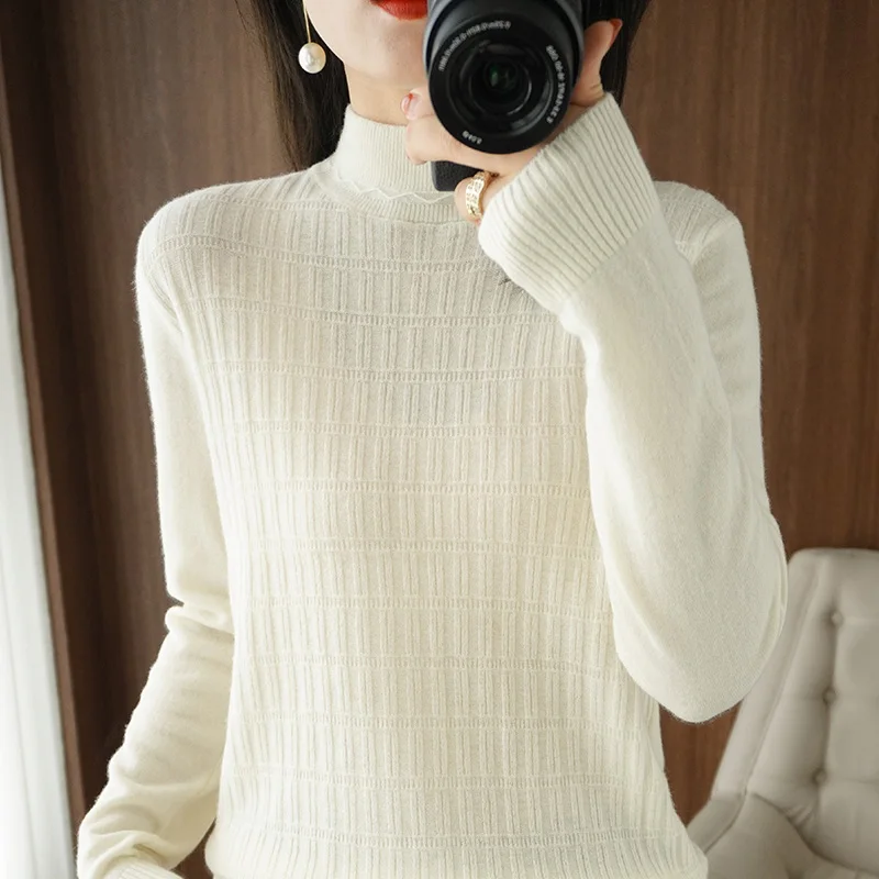 Зимний новый кашемировый свитер женские вязаные пуловеры с воротником-хомутом