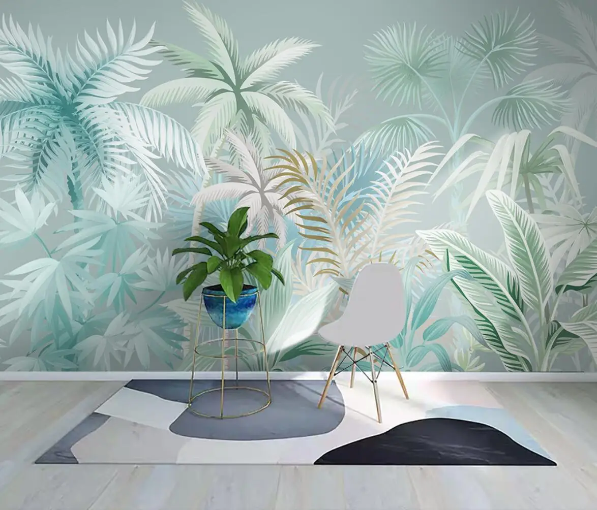 

beibehang custom Tropical plant forest Wallpaper TV Background Wall Painting Home Decor Living Room Bedroom Murals 3D Wall paper