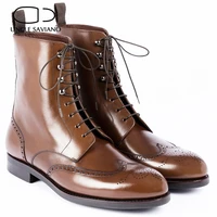 uncle saviano winter office men boots shoe best lace up genuine leather boots fashion style designer business handmade man shoes