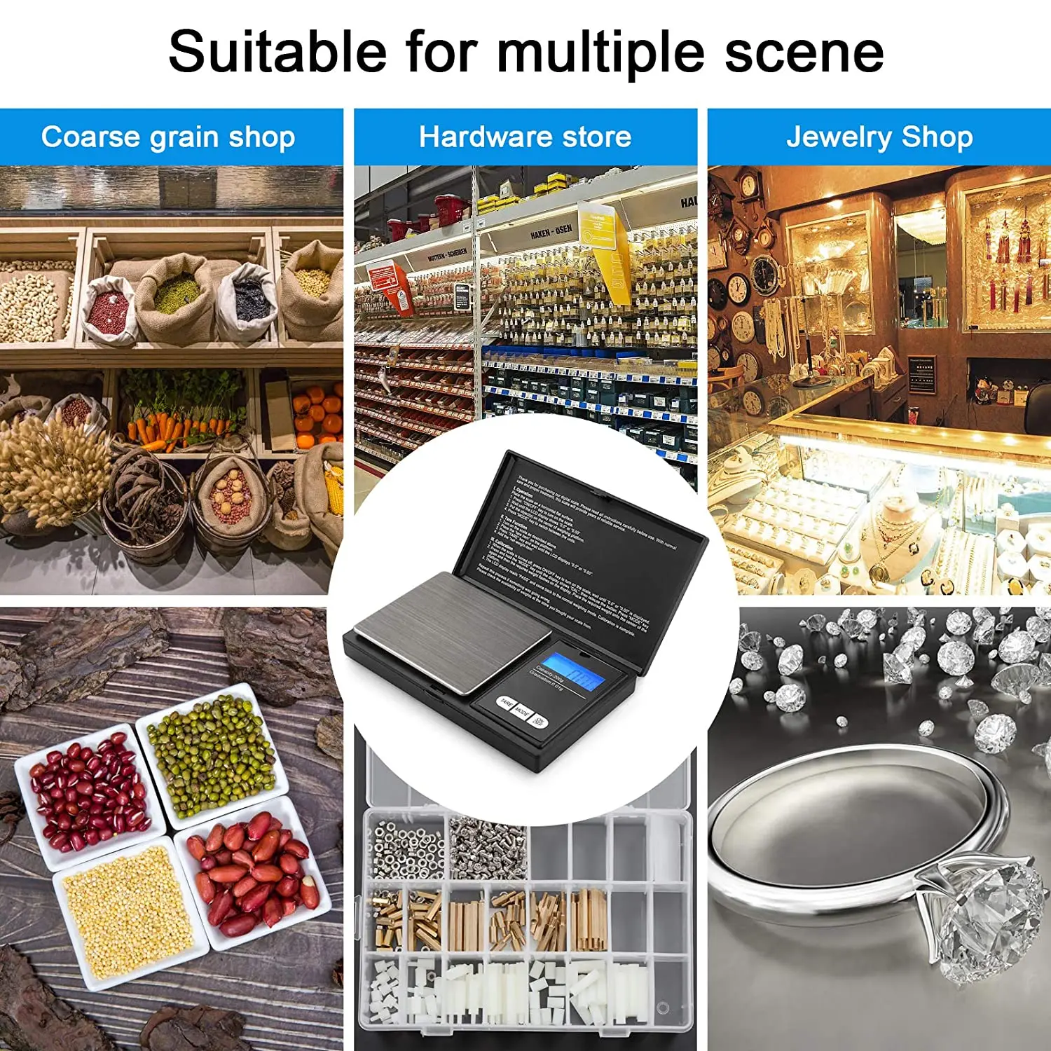 

Digital 100/200/500g/0.01g High Precision kitchen Scale Jewelry Gold Balance Weight Gram LCD Pocket weighting Electronic Scales