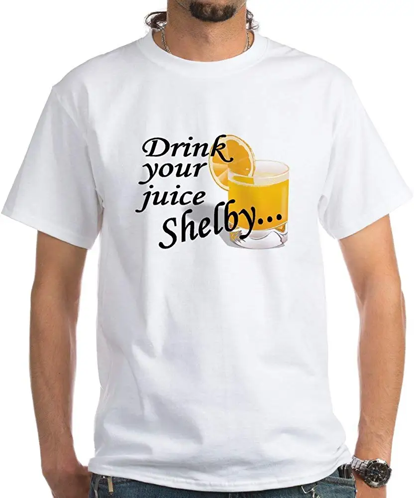 FGHFG Drink Your Juice Shelby белая хлопковая футболка унисекс мужская женская футболка| |