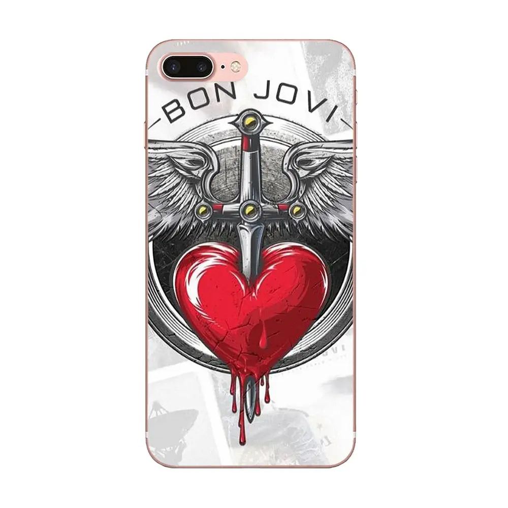 TPU Protector Phone Cases For Galaxy Grand A3 A5 A7 A8 A9 A9S On5 On7 Plus Pro Star 2015 2016 2017 2018 Red Heart Jon Bon Jovi | Мобильные