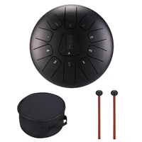 steel tongue drum 12 inch 11 tone handpan drum tongue drum set with sticks carry bag percussion instruments drum for meditation