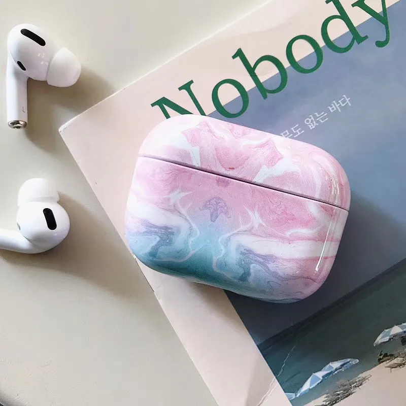 Colorful Мраморный чехол для Airpods Pro, чехол для беспроводных Bluetooth наушников, чехол для Airpod 3, чехол для Apple Air Pods Pro, Fundas Coque - Цвет: Colorful