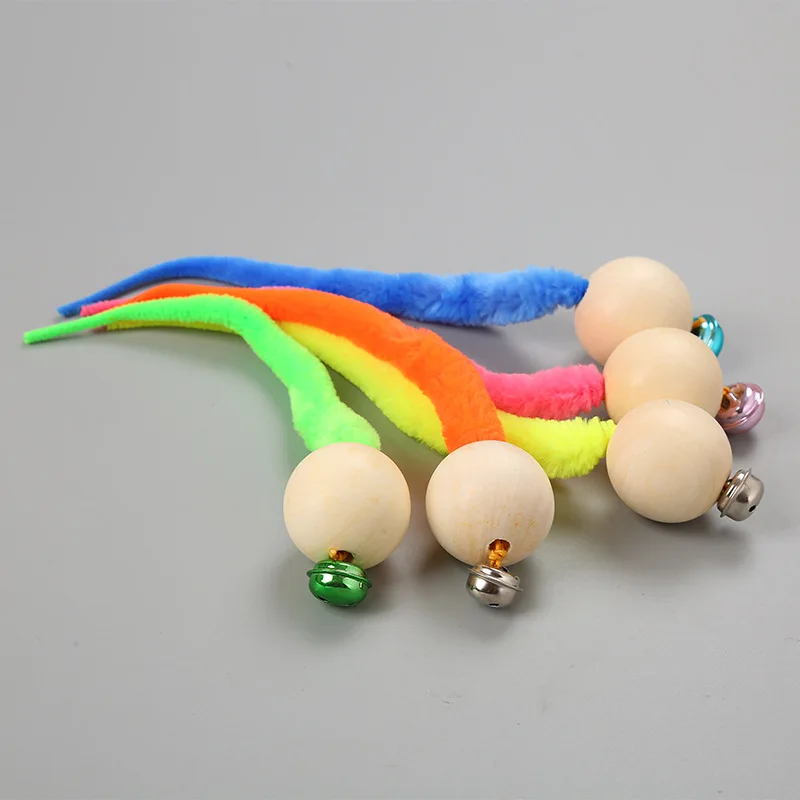 1/3/5 шт. новый красочный Caterpillar Cat игрушки деревянные бусины змея хвост волнистые