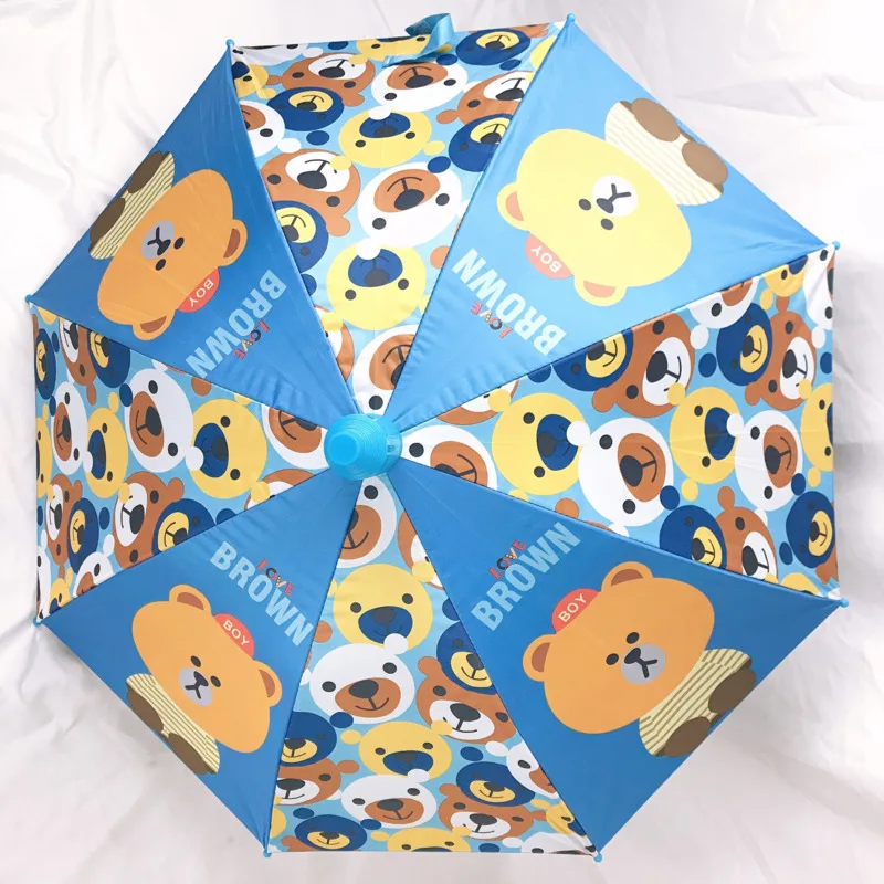 New children's umbrellas long curve handle transparent rain umbrella for kids cartoon animals style girl boy Picture | Дом и сад