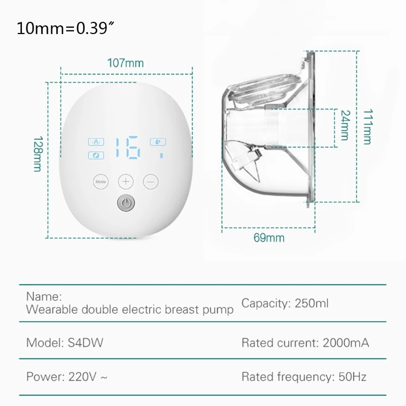 

Electric Breast Pump Double Silent Wearable Automatic Milker USB Rechargable Hands-Free Portable Milk Extractor Baby Breastfeedi