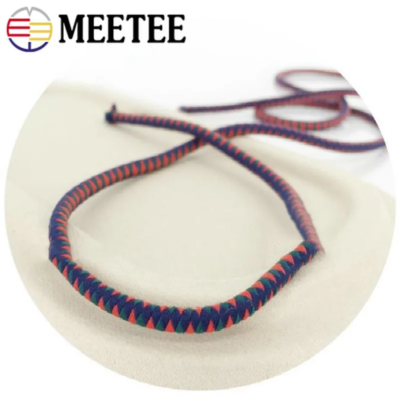 Meetee 4 метра 5 мм цветная эластичная резинка сделай сам Ручная Веревка завязанное