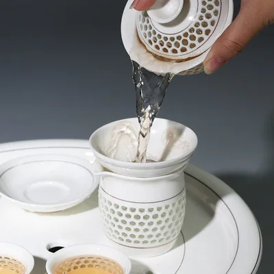 Сине-белые фарфоровые чайные наборы Цзиндэчжэнь керамический чайник домашняя