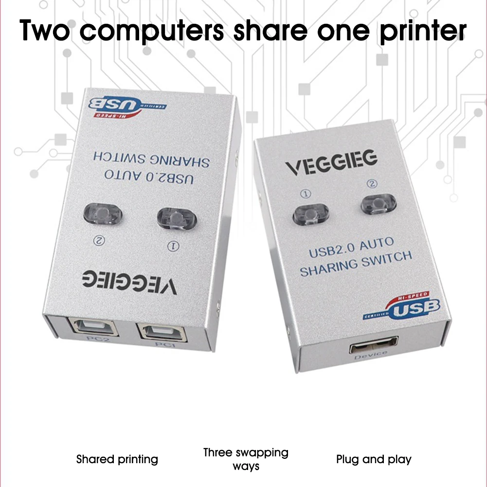 Коммутатор для принтера на 2 0 портов USB 2/4 многокомпьютерный Автоматический