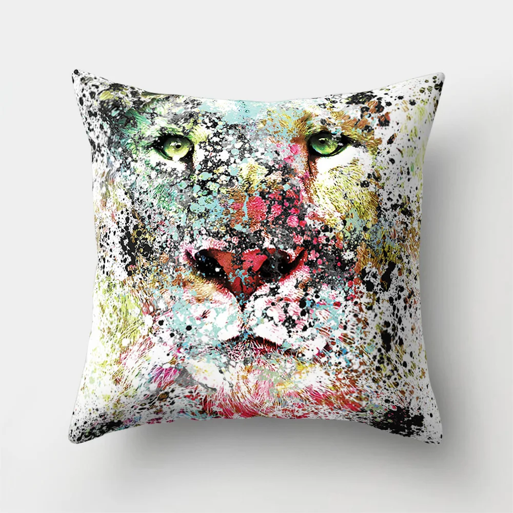 Подушка в виде льва для дома дивана автомобиля офиса наволочка индивидуальная