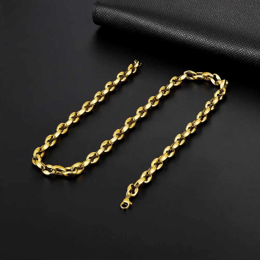 Цепочка из нержавеющей стали для мальчиков и девочек ожерелье с маленькими