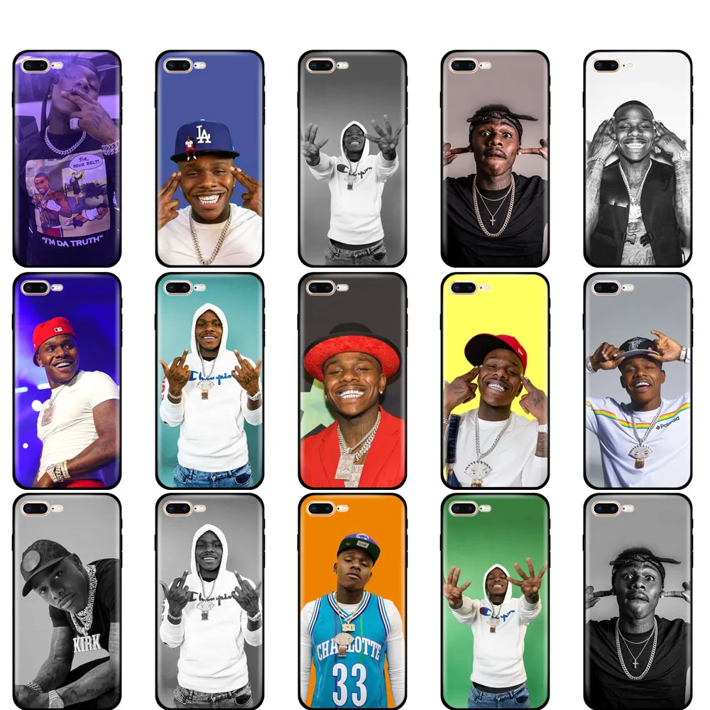 Черный чехол ТПУ для iphone 5 5s se 6 6s 7 8 plus x 10 силиконовый XR XS 11 pro MAX daaby da baby rapper|Бамперы|