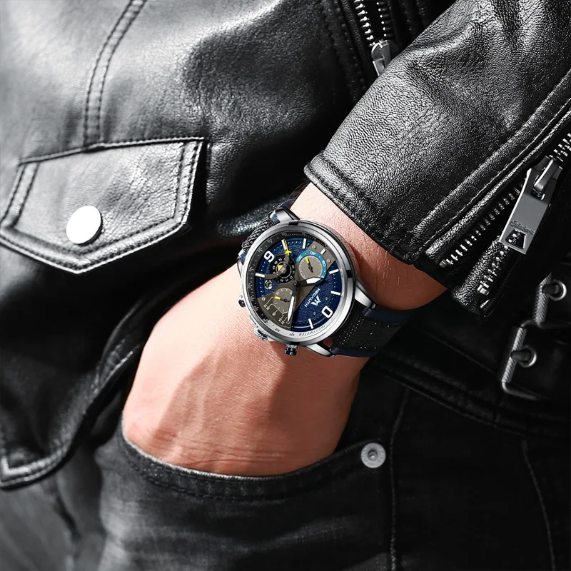 Relojes Para Hombre MEGALITH 2019 мужские часы многофункциональные кварцевые наручные