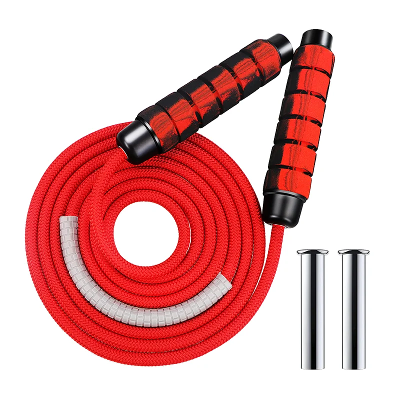 

Sponge grip non-winding jump rope with built-in weights for home and gym training speed jump rope