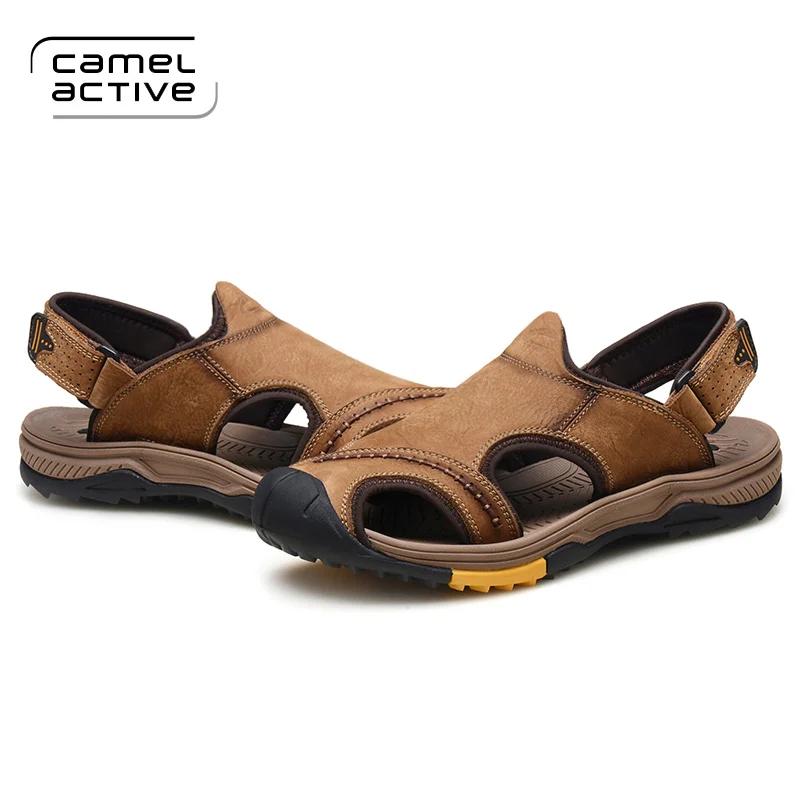 Мужские уличные сандалии Camel Active коричневые повседневные из натуральной кожи