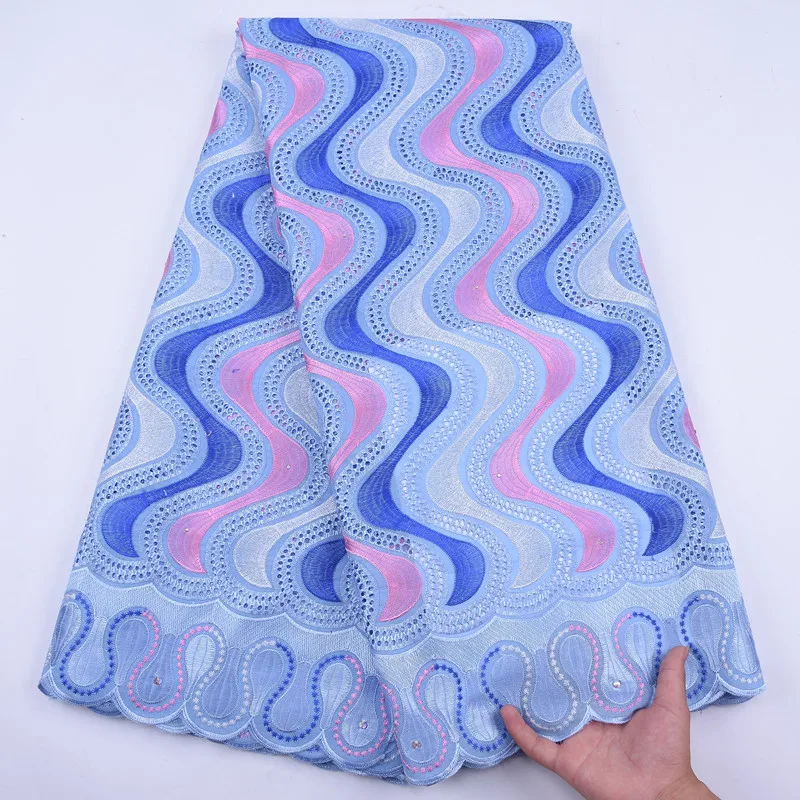 Новейшая Высококачественная сухая хлопчатобумажная кружевная ткань из Нигерии