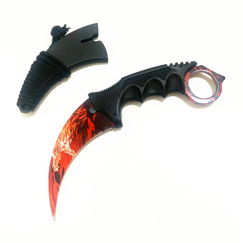 Red Dragon HS инструменты Открытый Karambit ножи охотничьи ножи выживания тактический коготь Карманный Самообороны обидный кемпинг инструмент - Цвет: Red Dragon