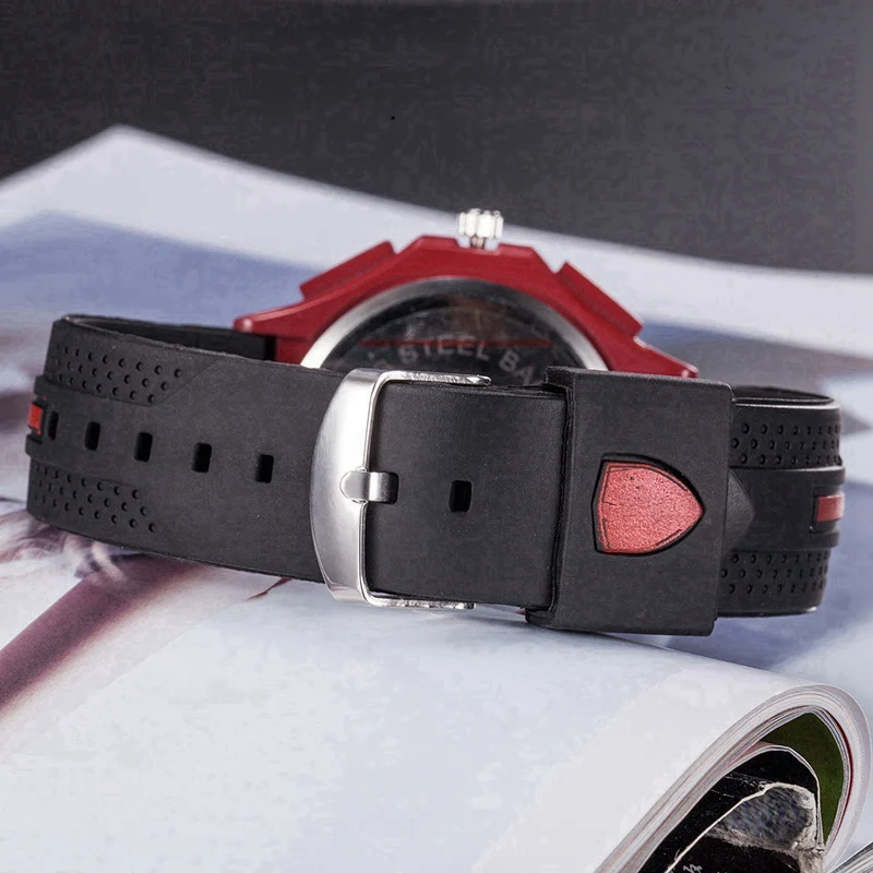 

luxury Brand watch Ferrari watch quartz movement Silicone strap All subdial working relojes para hombres relojes watch for men