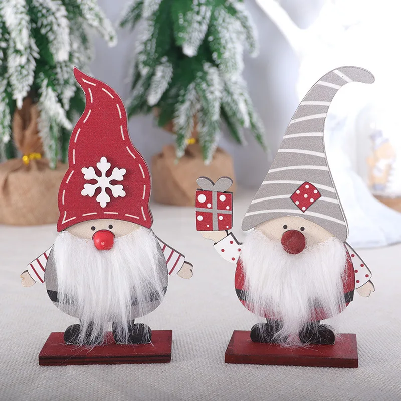 

Wooden Christmas Swedish Gnome Santa Toys Doll Ornaments Holiday Home Party Decoration Kids Xmas Gift