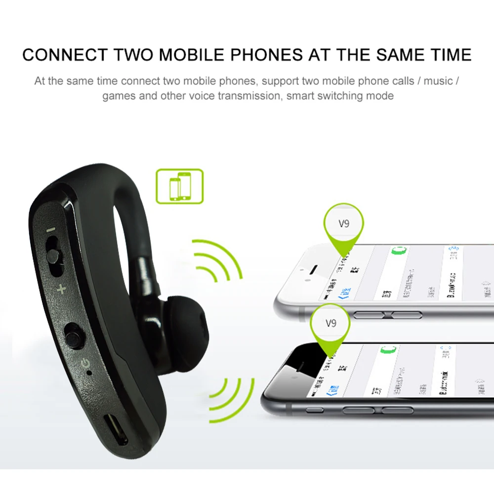 V9 наушники 5 0 Bluetooth-совместимые гарнитура беспроводная с микрофоном спортивные