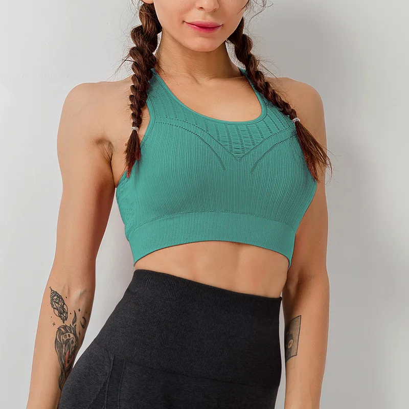 Женский спортивный бюстгальтер для занятий спортом фитнесом бесшовный удобный