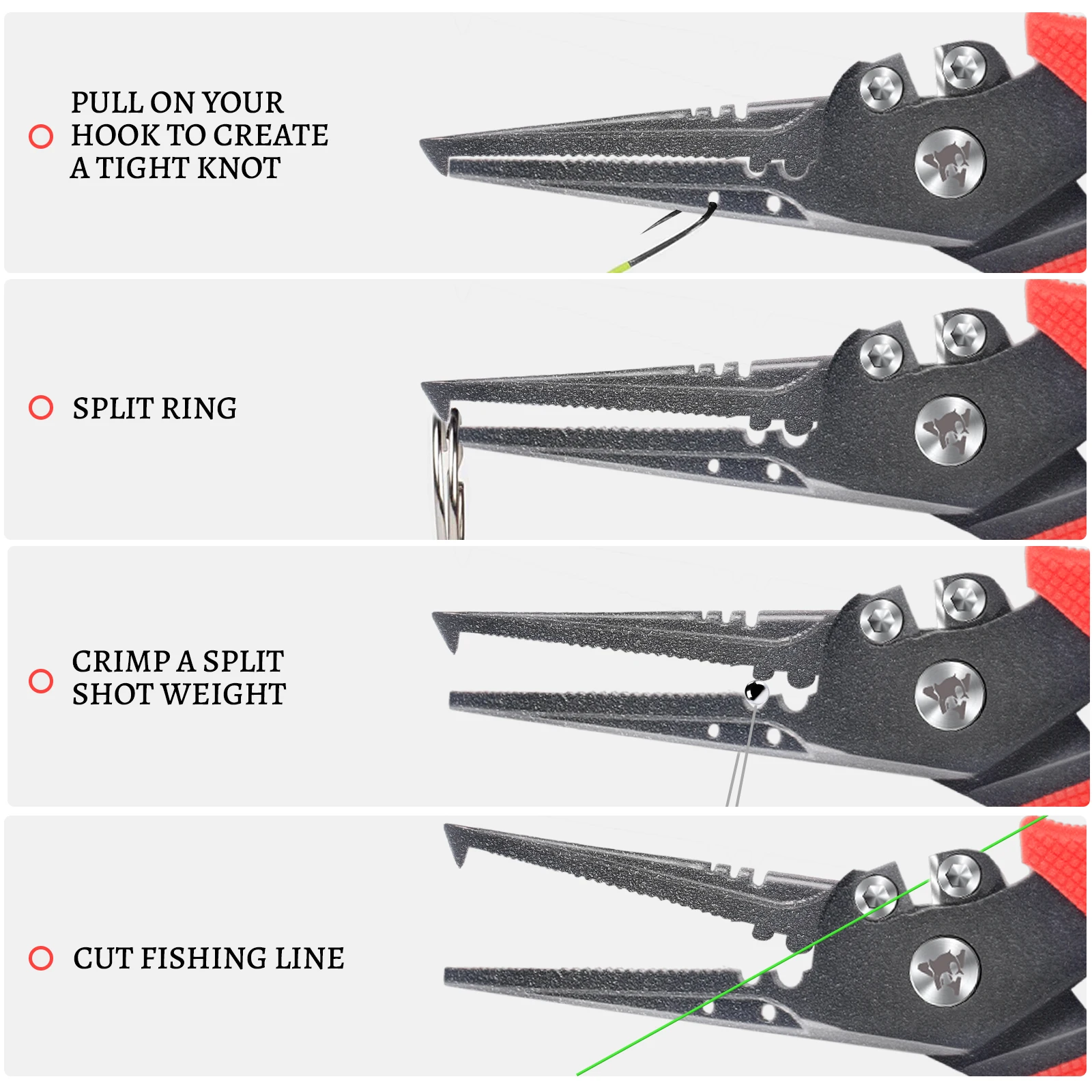 Angryfish 420 Stainless Steel Fishing Pliers Braided Cutters Crimper Hook Remover Resistant Fishing Tackle High Quality Tool