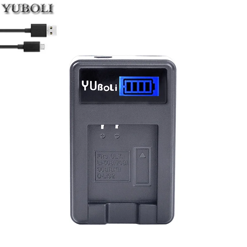 charger only Yuboli 1050 мА/ч, SLB-10A SLB10A SLB 10A Батарея+ ЖК-дисплей USB Зарядное устройство для samsung HMX-U10 HMX-U100 SL720 HZ15W SL310W SL820 HZ10W ES60 - Цвет: charger only