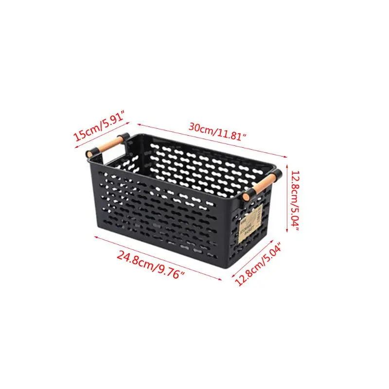 

Plastic Storage Baskets Bins Organizer with Handles Plastic Baskets Shelf Storage Organizer Perfect for Storing Items