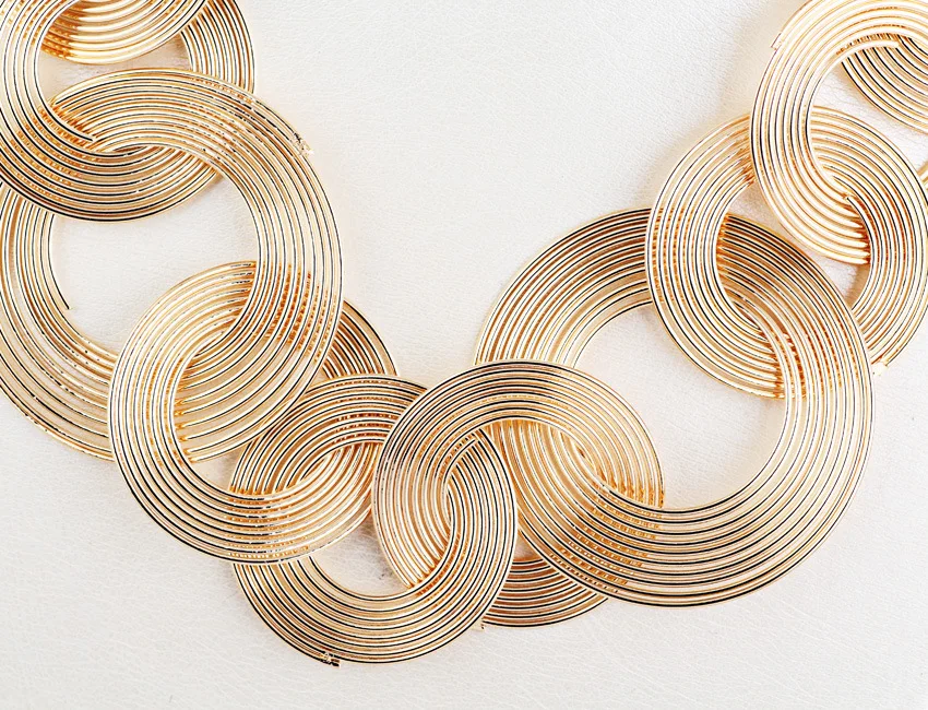 Модные ювелирные изделия металлические простые катушки атмосферное ожерелье