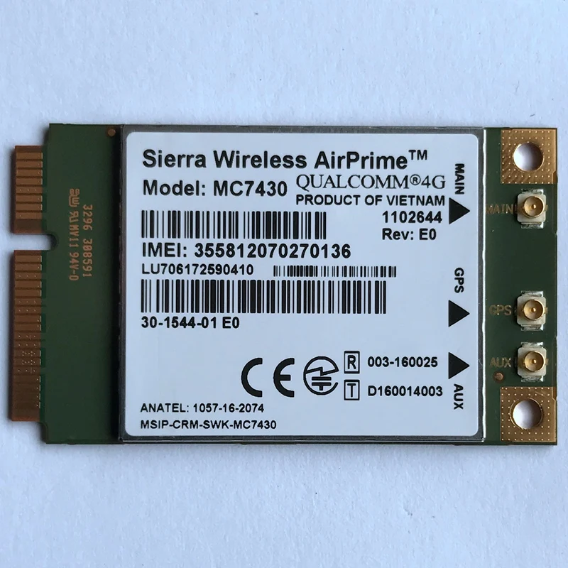 MC7430 LTE 4G Module FDD-LTE TDD-LTE CAT6 HSPA+ GNSS WWAN Card USB 3.0 MBIM Interface 4G Card