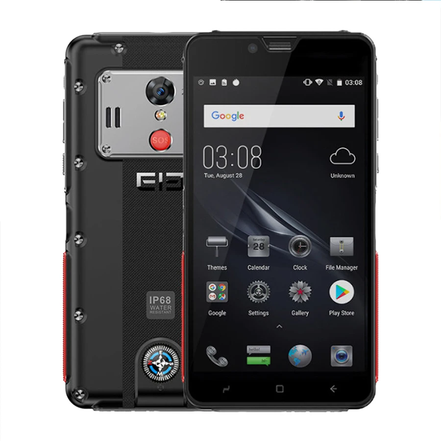 Black Elephone Soldier 5,5 ''Android 8,0 смартфон 4 Гб 128 ГБ MTKX25 Deca core 16:9 полноэкранный 5000 мАч мобильный телефон с боковым отпечатком пальца - Цвет: Black