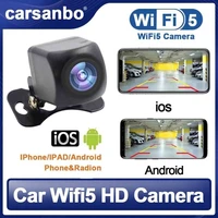 carsanbo 12v reverse camera wifi5 backup camera hd night vision rear view camera backup camera wireless support android and ios