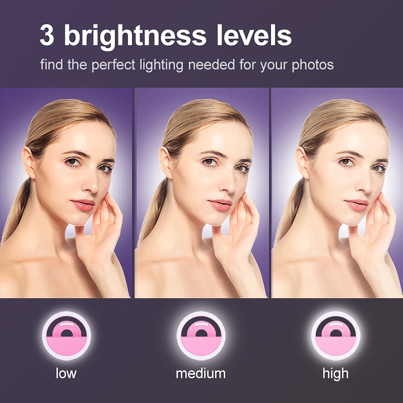 Светодиодный кольцевой светильник USB зарядка селфи дополнительный для телефона