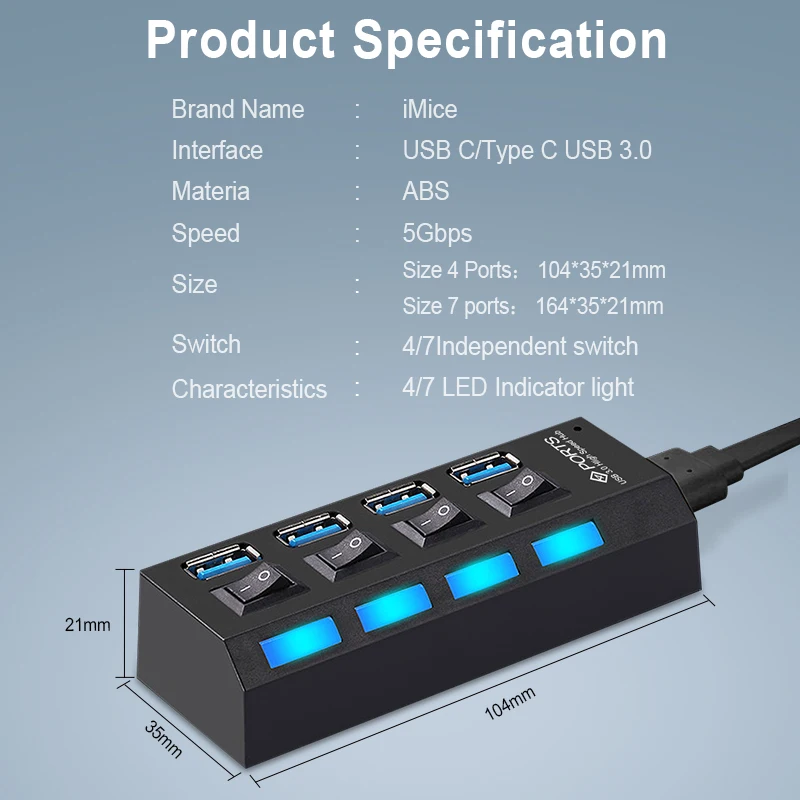 USB концентратор 3 0 C Mutil разветвитель type USB-C для ПК Macbook type-C USB-HUB адаптер несколько Hab