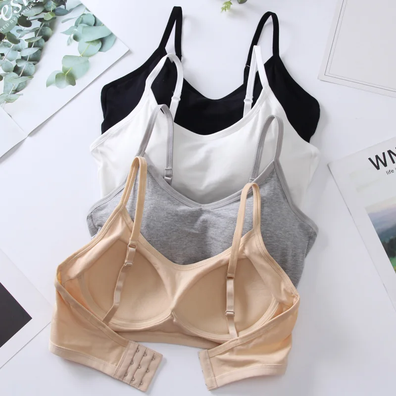 

All-in-one Free Bra Tube Top with Back Buckle No Steel Ring Women's Crop Top Tube Top Cotton Bra Sports Fashion Street Top