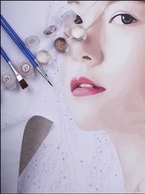 Раскрашивание по номерам индивидуальному заказу персональный портрет свадебные